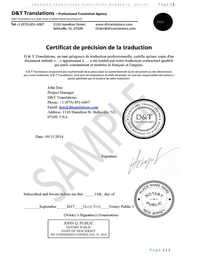 French certification of translation accuracy